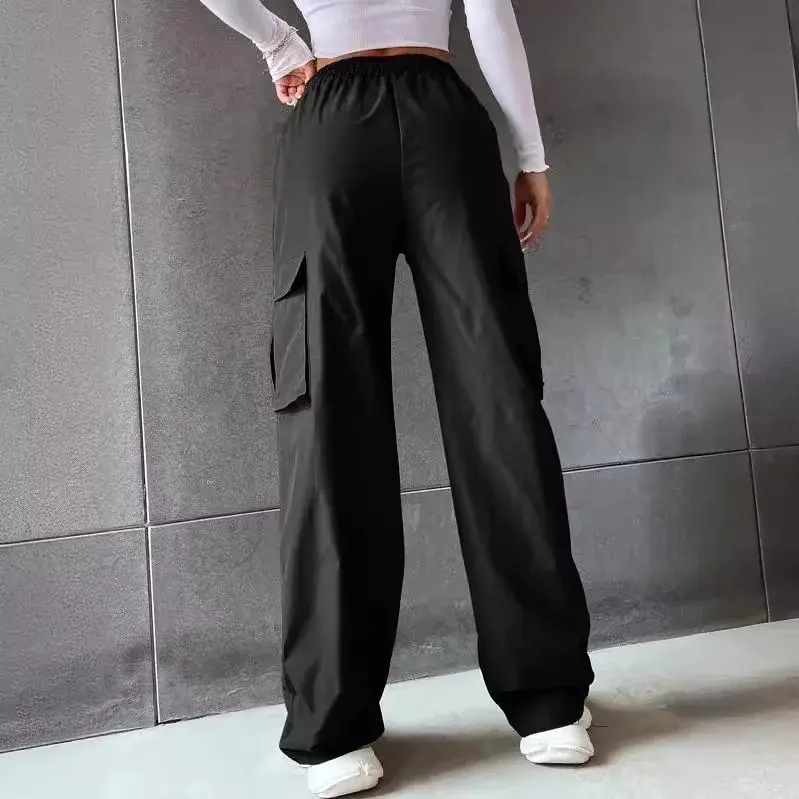 High-Waisted Breathable Straight-Leg Casual Pants Summer Lightweight Cargo Pants Women's American Style Vintage Sweatpants