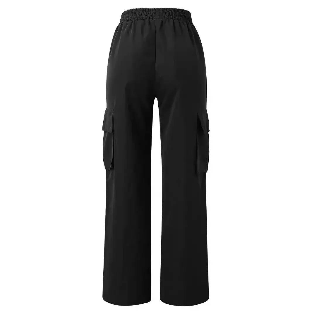 High-Waisted Breathable Straight-Leg Casual Pants Summer Lightweight Cargo Pants Women's American Style Vintage Sweatpants