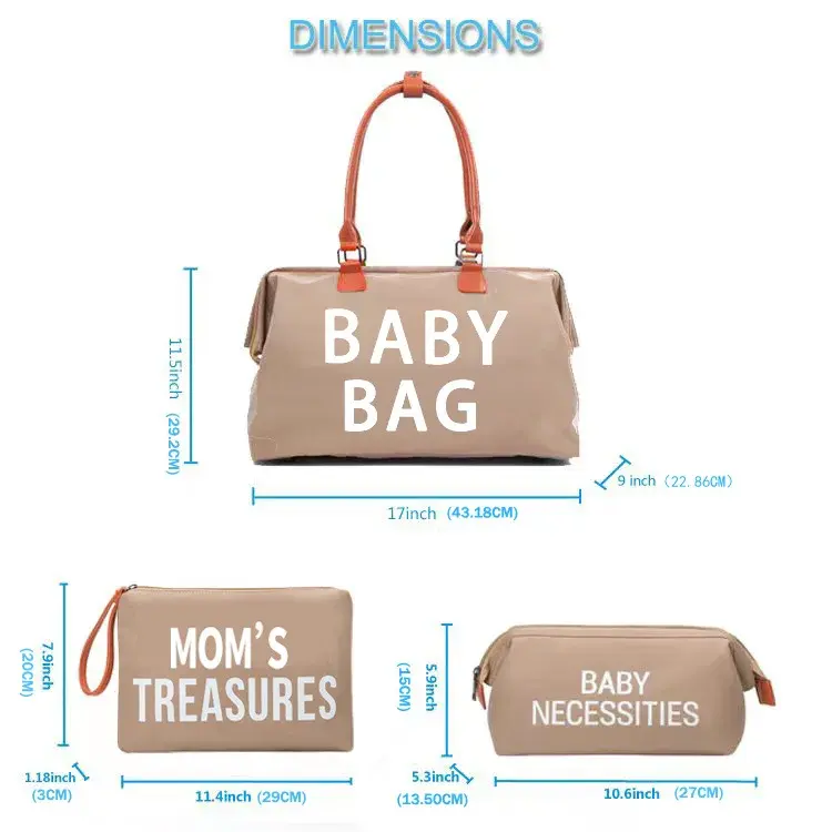 Fashionable Diaper Bag Set Of 5 For Baby Mother Travel Bag Multi-Purpose Hand-Held Tote Bag Cross-Border New Arrival