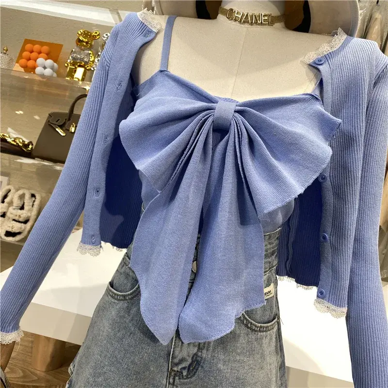 Plus Size Women's Short Butterfly Knot Top Slimming Vest Big MM Fashionable Anti-Aging Lightweight Summer Casual Wear