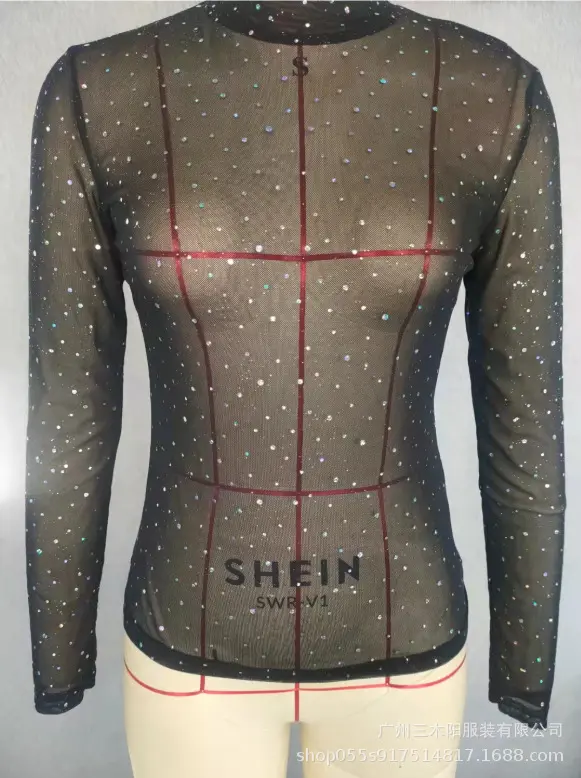 2022 Spring Summer New Arrival Amazon Independent Station Best Seller Sexy Mesh Transparent Top Women's T-shirt From China