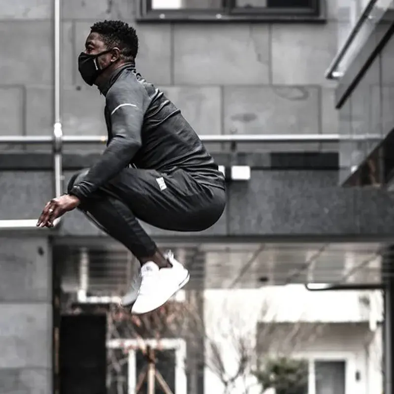 2021 New Men's Sports Suit Cotton 380g Casual Fitness Elastic Breathable Outdoor Jacket Clothes