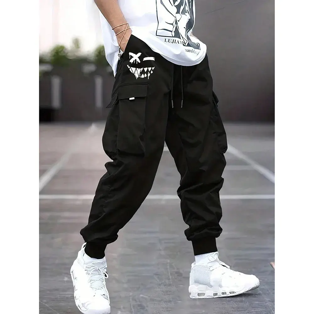 Fashionable High-Waisted Wide-Leg Casual Pants For Men New Summer Parachute Pants Versatile Sporty Trousers Ins Trendy