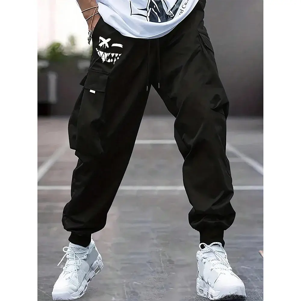 Fashionable High-Waisted Wide-Leg Casual Pants For Men New Summer Parachute Pants Versatile Sporty Trousers Ins Trendy