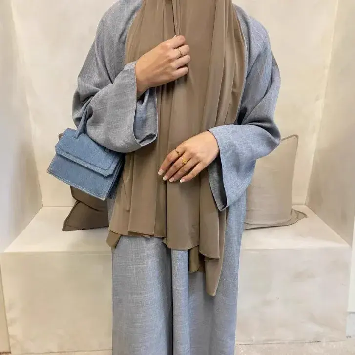 Loose Elegant Pure Color Middle East Style Long Dress for Women plus Size Slimming Midi Skirt Casual Comfortable Maxi Dress