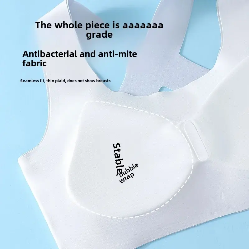Children's Comfortable Breathable Growth Bras 2-Piece Set Antibacterial X+ Anti-Protrusion Skin-Friendly Underwear for Kids