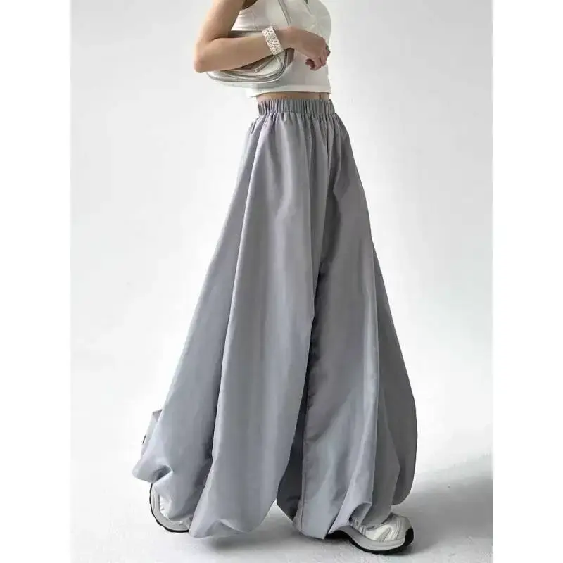 Summer New plus Size Women's Loose Lantern Pants Slimming Wide Leg Casual Loose Feel Long Trousers Comfortable Fit Trousers