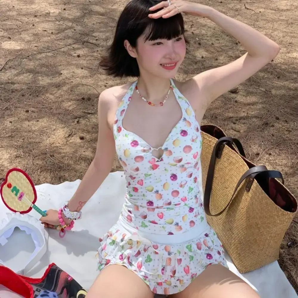 Sexy Thai 2025 New Style Bikini Women's High Waist Angle Pure Desire Dopaamine Fruit Thermal Spring Bathing Suit Female Swimsuit