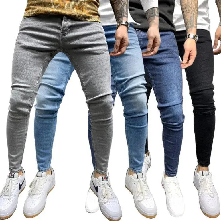Fashionable Men's Jeans New Style Tight Fit Ripped Small Footed Pants Cross Border Ebay Fast Selling Through Amazon Wish