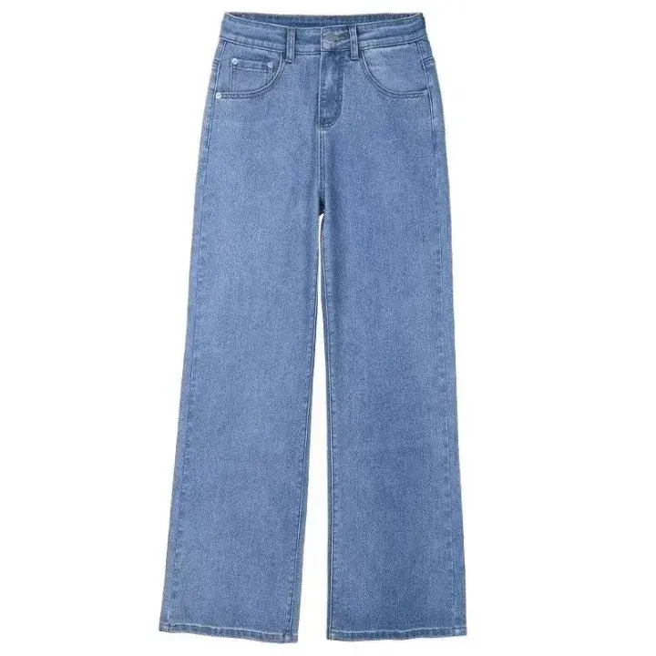 Summer Thin Tencel Wide Leg Jeans High Waist Loose Slimming Straight Ultra Thin Casual Straight Pants Women Trendy