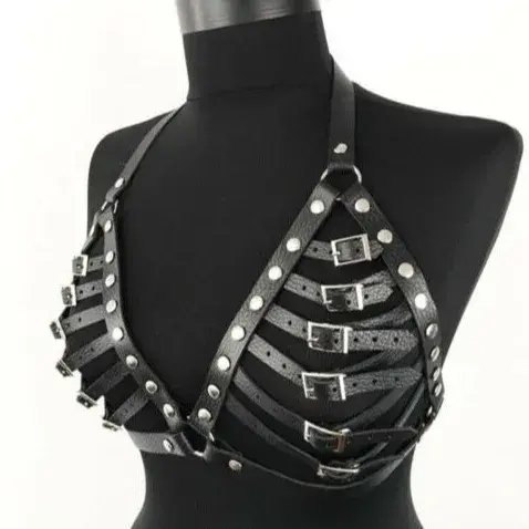 Adult Sexy Leather Strapless Backless Bra Lingerie Ladies Fashion Underwear Polyester Fabric Seamless Bondage Tank Top