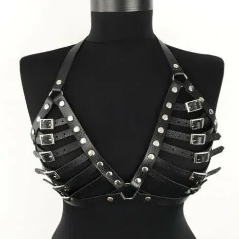 Adult Sexy Leather Strapless Backless Bra Lingerie Ladies Fashion Underwear Polyester Fabric Seamless Bondage Tank Top