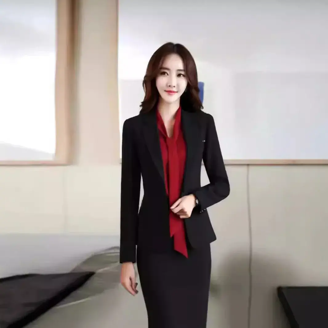 Casual Stylish Women's Small Suit Jacket Spring Autumn Korean Version Slim Fit Top Quality Polyester Fiber No Decoration