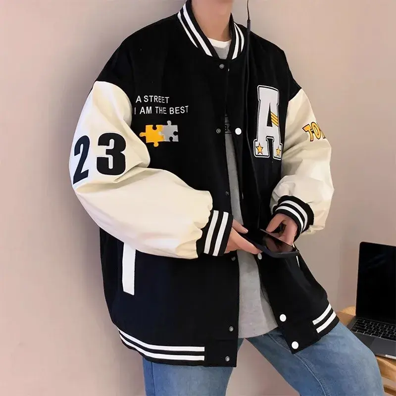 Trendy Green Jacket Loose-Fit American Style High-End Feel Situation Couple Baseball Cap Sleeveless Autumn Jacket