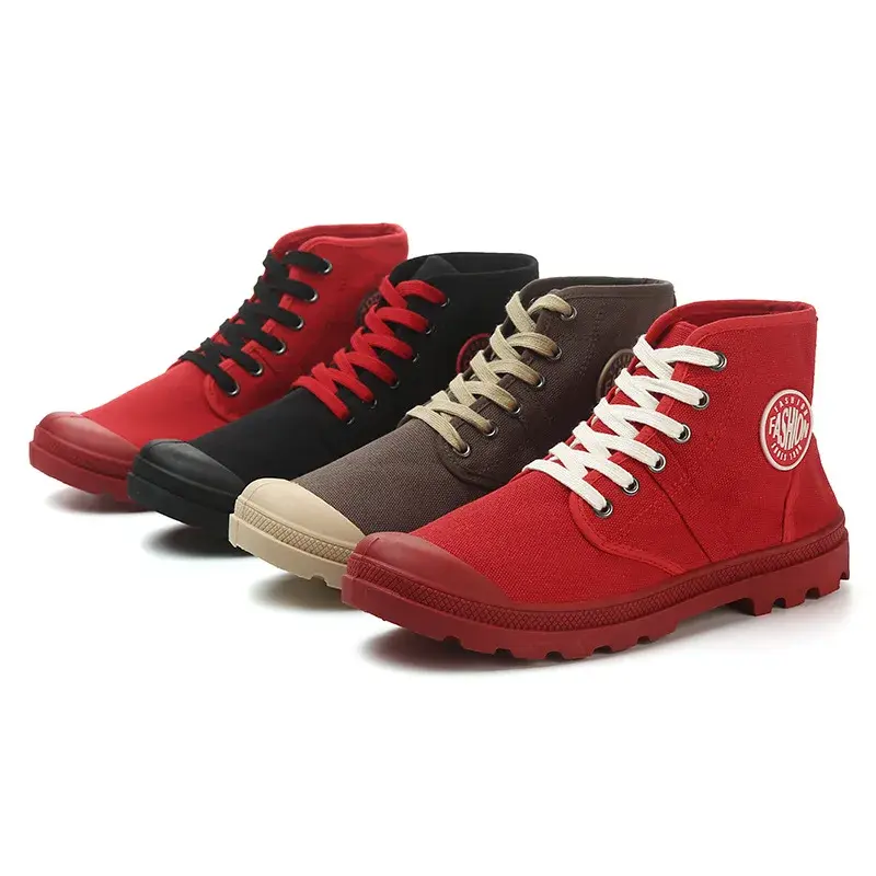 Spring New Arrival Korean Style Canva Casual Shoes Student Sports Shoes Trendy Versatile Hip Hop High Top Mountain Climbing Shoe