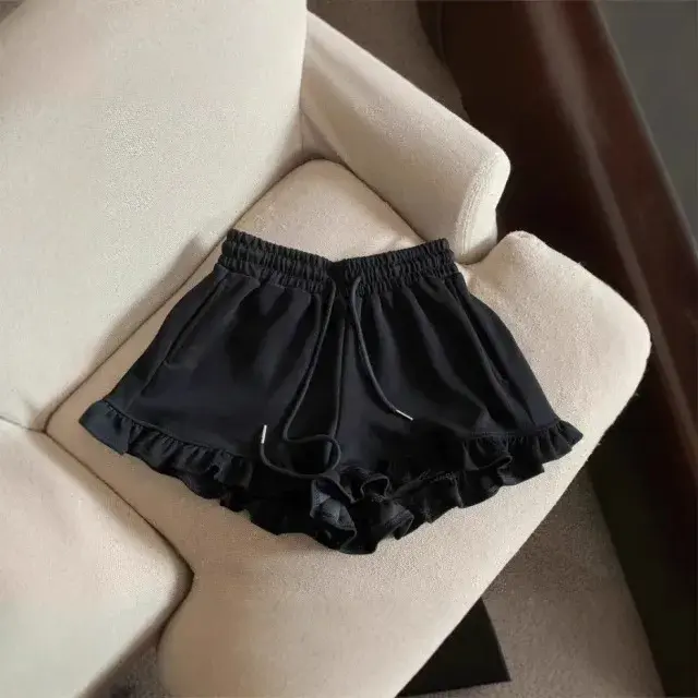 High Waist Cotton Shorts Women's Casual Home Wear Outdoor Fashionable Wide Leg Hot Pants Comfortable Loose Fit Sporty