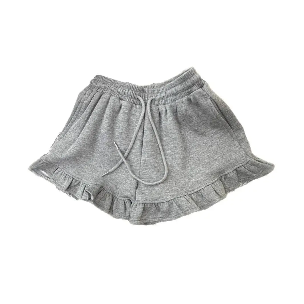 High Waist Cotton Shorts Women's Casual Home Wear Outdoor Fashionable Wide Leg Hot Pants Comfortable Loose Fit Sporty