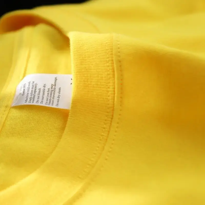 Primrose Yellow Crew Neck T-shirt 95% Cotton Bright Yellow Short Sleeved Top For Men Women Loose Fit Base Layer Summer Wear