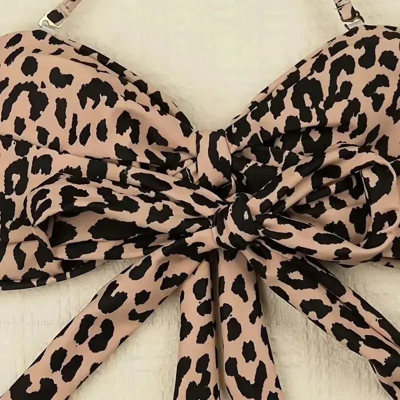 Sexy Print Bikini Set Leopard Patterned Two-Piece Swimsuit Cross-Border Strapless Swimwear for Women from Mainland China