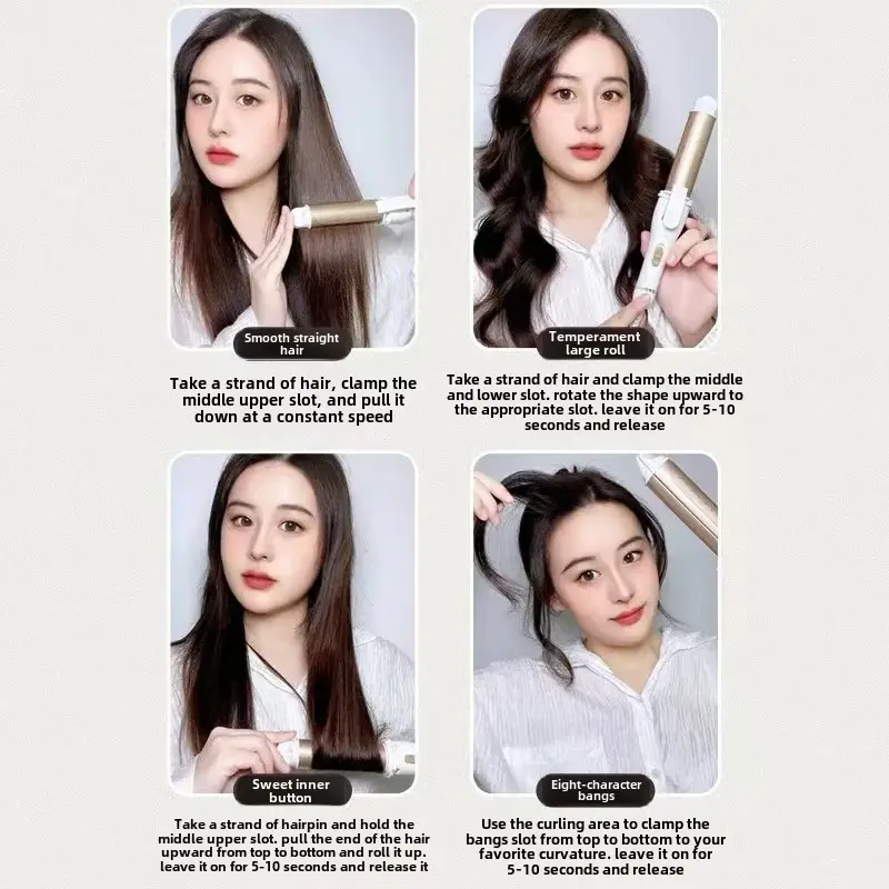 Electric Hair Curling Iron And Straightening Iron Women's Large Curling Board Automatic Styling Tool No Damage to Hair
