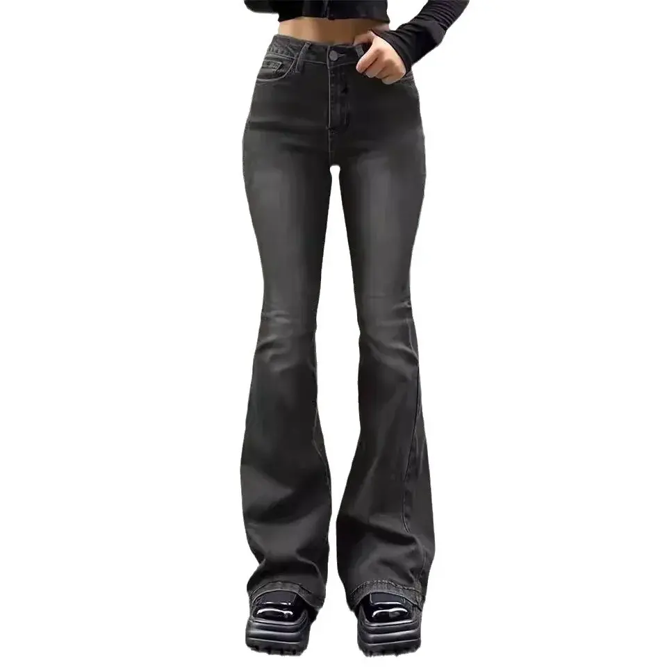 American Retro Flared Jeans Women Summer New Trend Straight Loose Design Sensation Niche Casual Pants Stylish Loose Fit