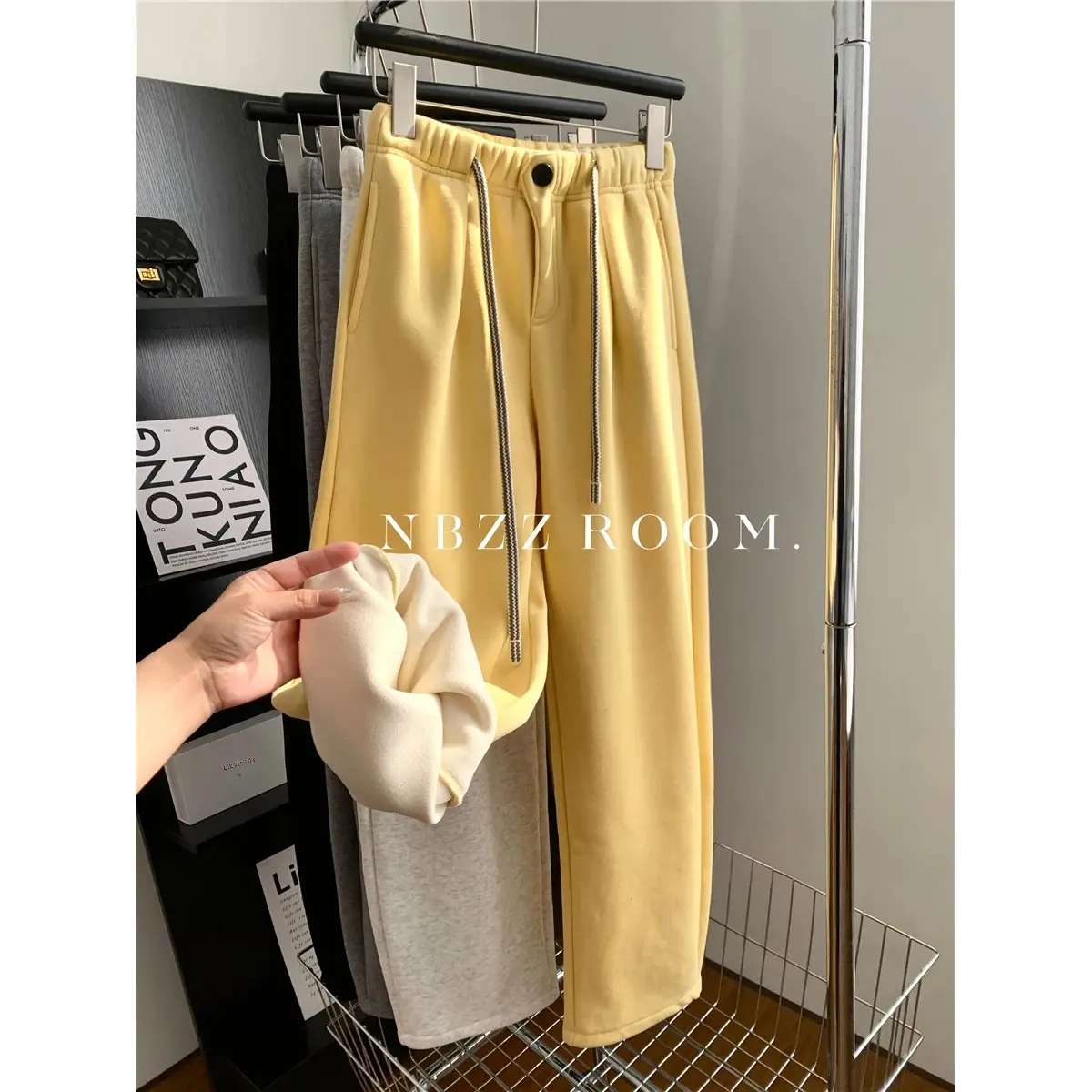 High Waist Thickened Fleece Women's Loose Banana Pants Casual Sports Trousers Autumn Winter Early Spring Fashionable All-Match