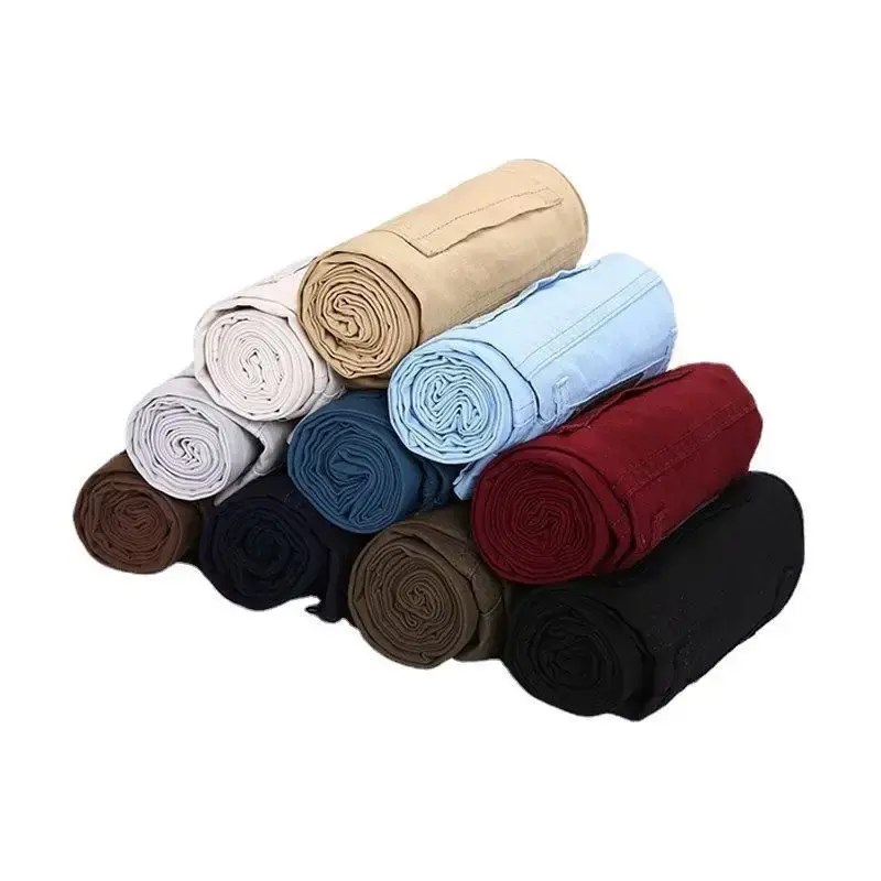 Spring Autumn Men's Casual Pants Straight Leg Slim Fit Korean Style Lightweight Export Pants Solid Color Youth