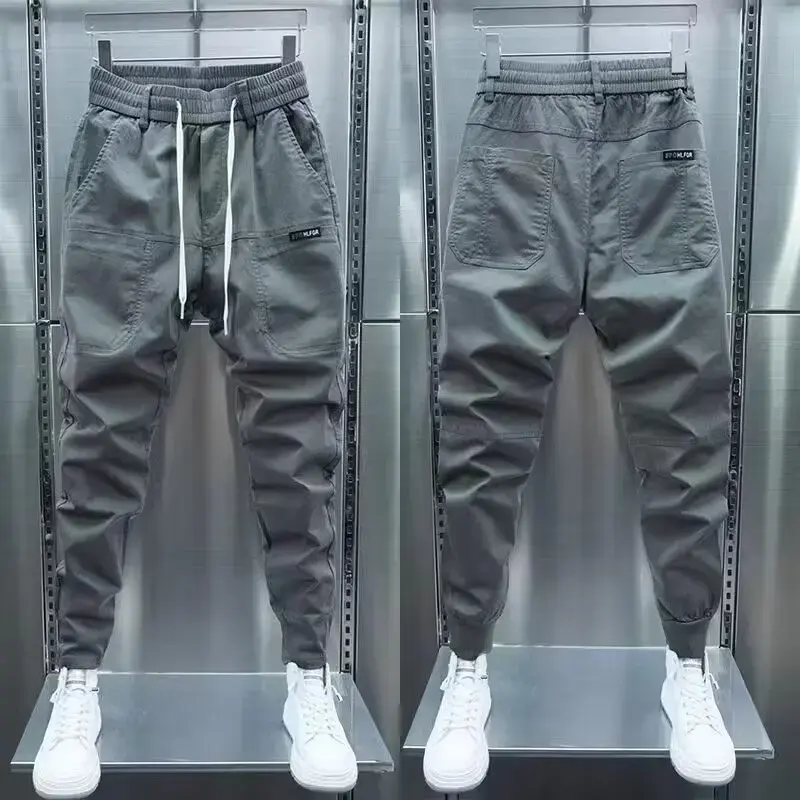 Men's Solid Color Casual Pants Slims You Smooths Your Silhouette Trousers For Spring Autumn