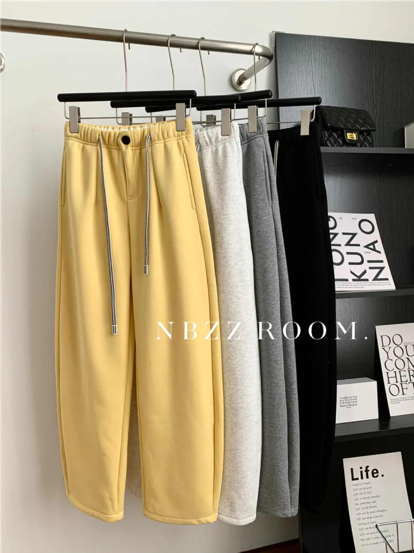 High Waist Thickened Fleece Women's Loose Banana Pants Casual Sports Trousers Autumn Winter Early Spring Fashionable All-Match