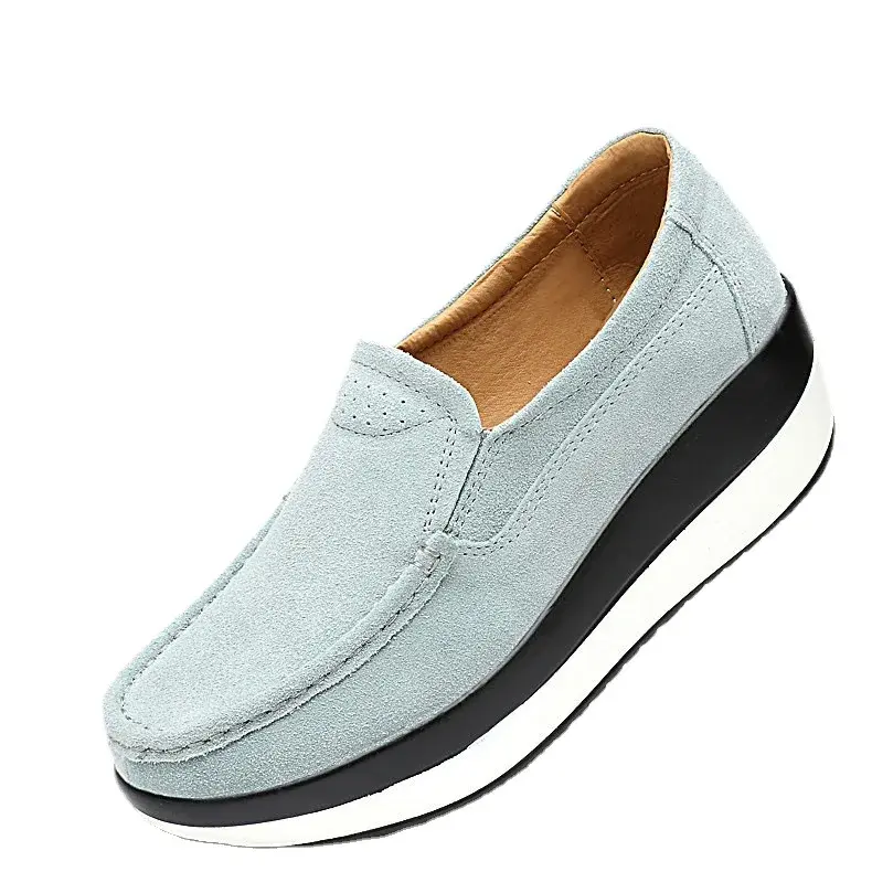 New Large Size 4142 Platform Casual Women's Shoes Soft Bottom Spring Autumn Leisure Thick Heel Mommy Shoes Summer Flats