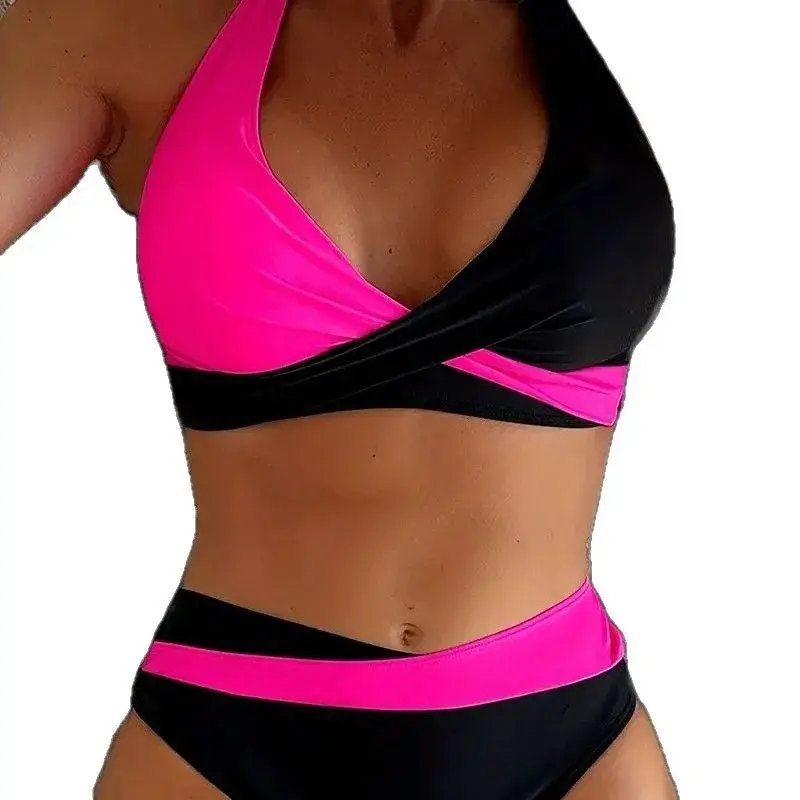 2025 Sexy Bikini Swimsuit Women's Cross Strap Skirt Style Swimwear Strapless Suits from Mainland China New Arrival