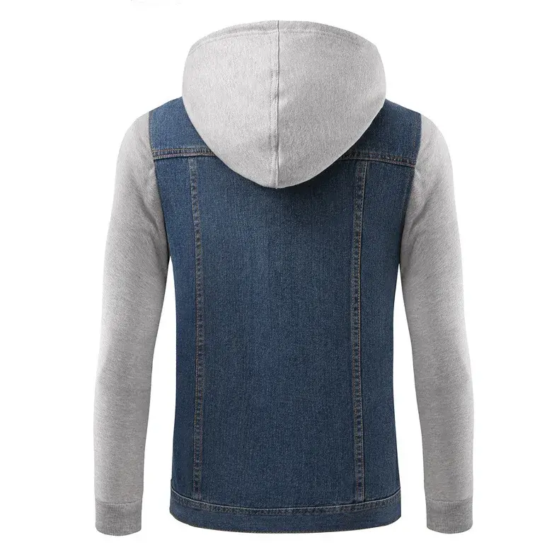 Fashionable Denim Jacket For Men Korean Style Removable Hooded Sweater Jacket Plus Size Clothing From China Land