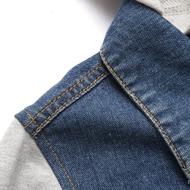 Fashionable Denim Jacket For Men Korean Style Removable Hooded Sweater Jacket Plus Size Clothing From China Land