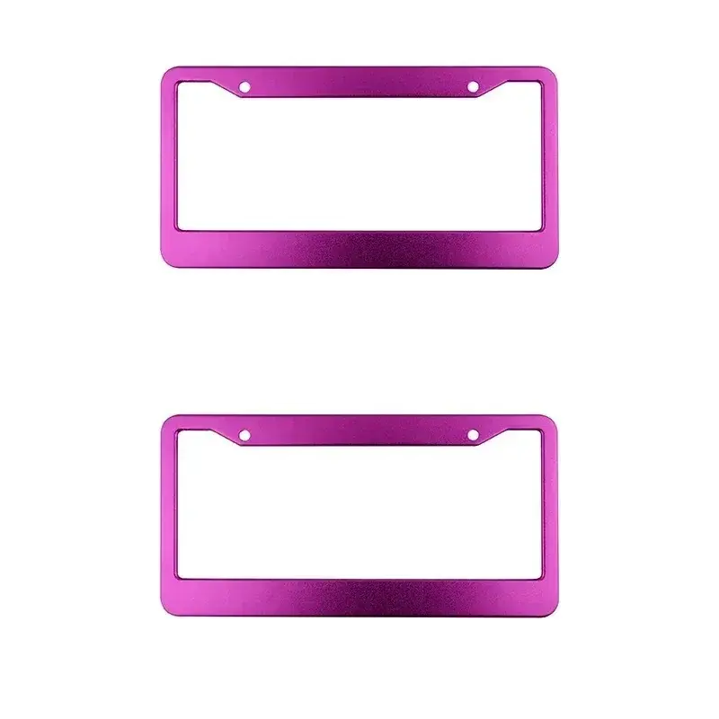 Amazon Cross-border Aluminum Alloy License Plate Frame Red Color Us Standard Car Plate Bracket Photo Frame For Car Plates