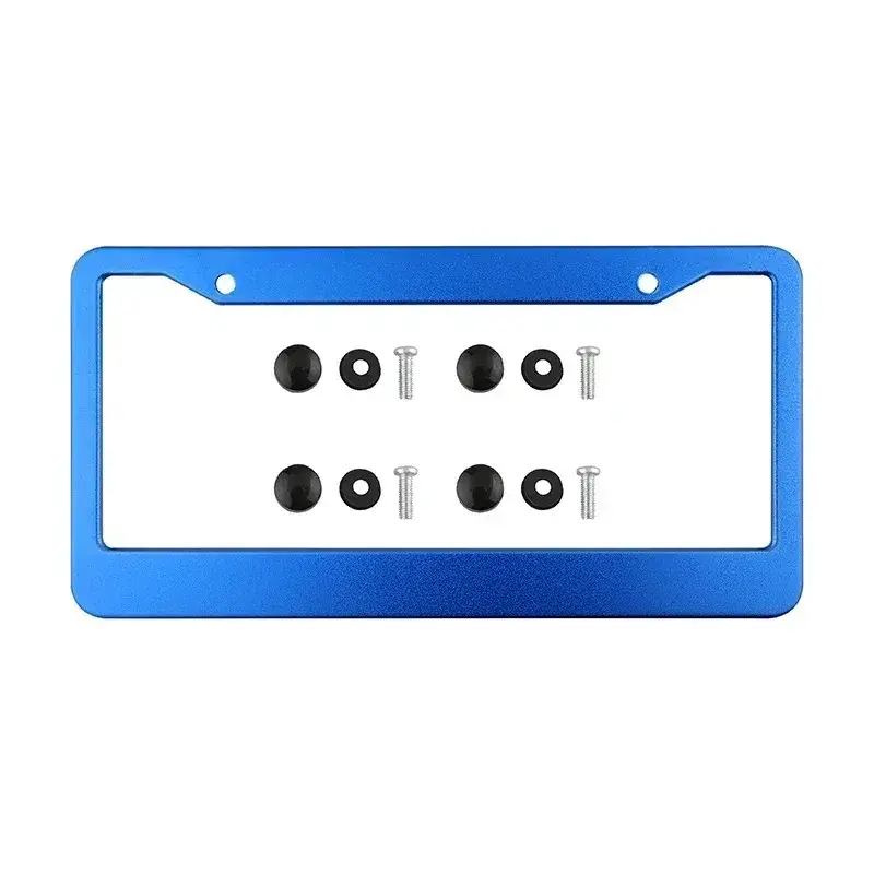 Amazon Cross-border Aluminum Alloy License Plate Frame Red Color Us Standard Car Plate Bracket Photo Frame For Car Plates
