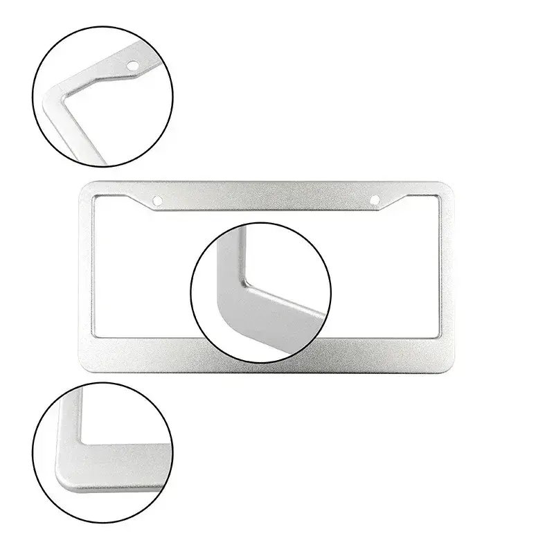 Amazon Cross-border Aluminum Alloy License Plate Frame Red Color Us Standard Car Plate Bracket Photo Frame For Car Plates