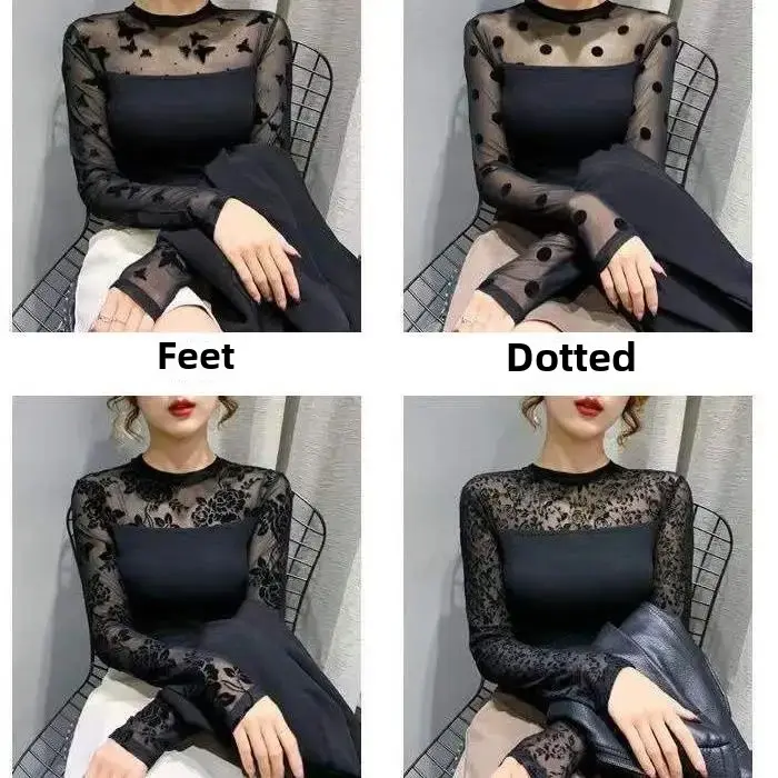 Round Neck Lace-Up Sun Protection Base Layer Top Long Sleeve New 2024 Autumn Summer Style Plus Size Small Shirt For Women