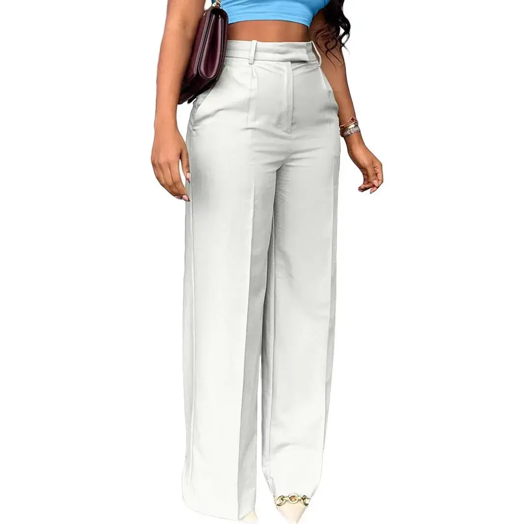 High Waist Drapey Straight Leg Casual Formal Women's Long Pants Commute across Borders New Model Comfortable Fashionable