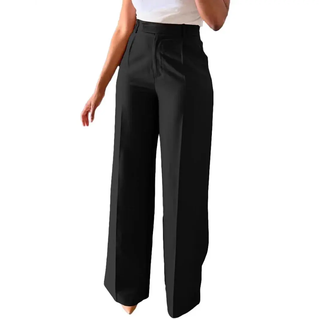 High Waist Drapey Straight Leg Casual Formal Women's Long Pants Commute across Borders New Model Comfortable Fashionable