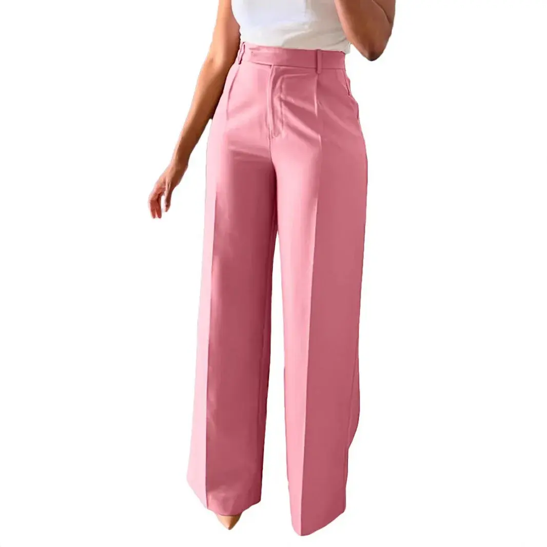 High Waist Drapey Straight Leg Casual Formal Women's Long Pants Commute across Borders New Model Comfortable Fashionable