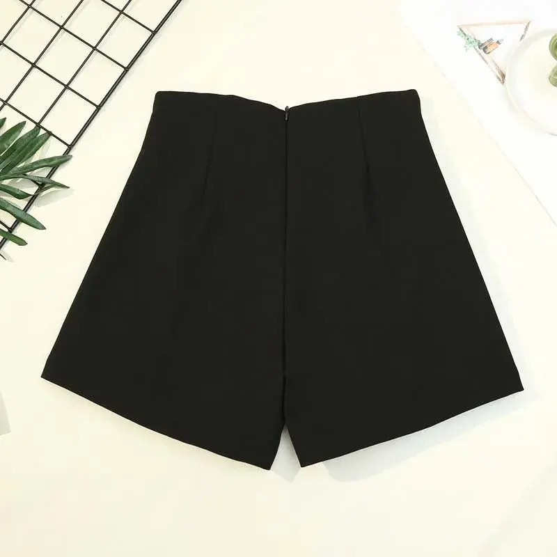 Fashionable High Waist Slim Fit Three-Quarter Length Pants Women's Summer Hot Sale Of The Season New Style Double Button Casual 