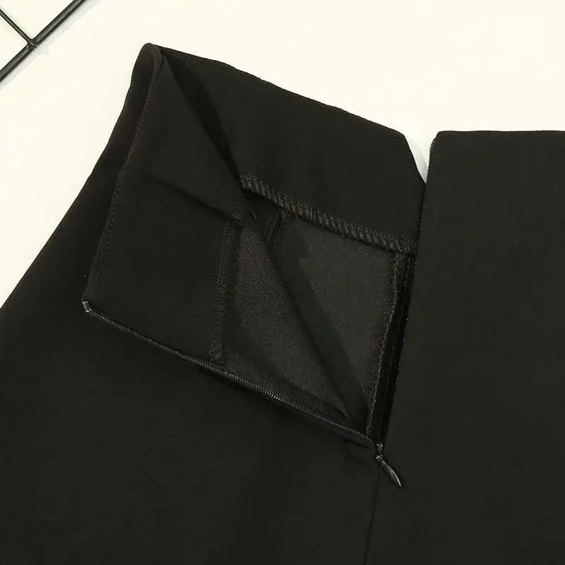 Fashionable High Waist Slim Fit Three-Quarter Length Pants Women's Summer Hot Sale Of The Season New Style Double Button Casual 