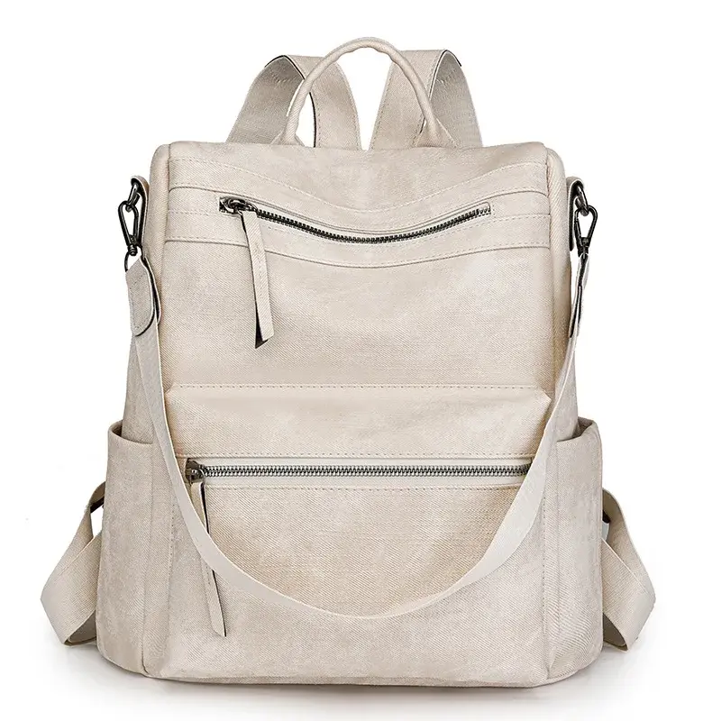 Retro Large Capacity Ladies Casual Double Shoulder Bag Zipper Opening Other Main Material Made in China Cross Border Bag
