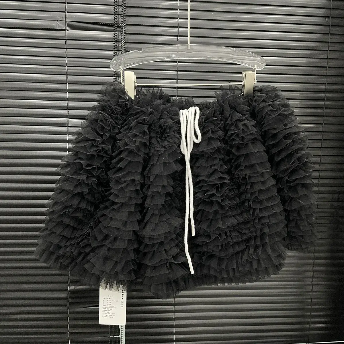 Spring 2025 Layered Heavy Embroidery Mesh Skirt Ballet Style Puffy Women's Slimming Half-length Skirts Fashionable Cotton Knitte