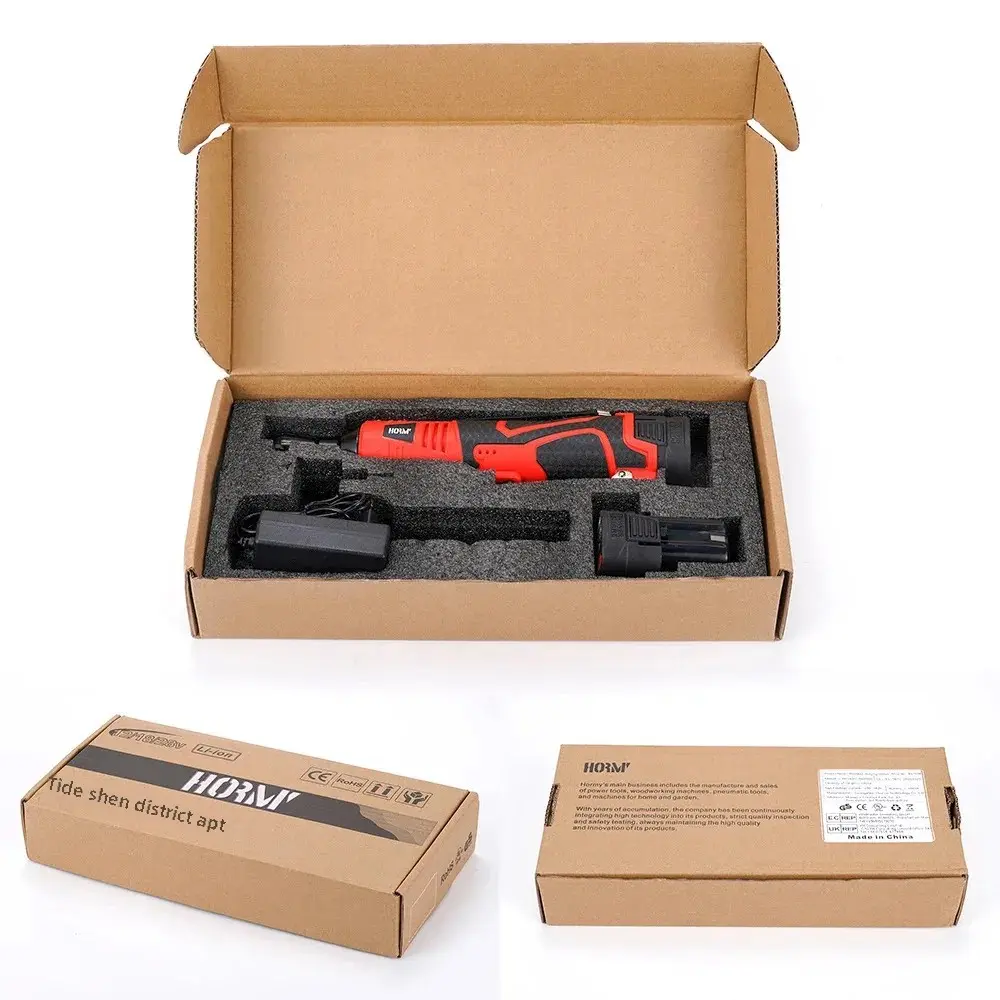 Rechargeable 18V Electric Wrench 65Nm Torque Cordless Straight Gear Wrench For Car Repair 3/8 Inch Without Rope