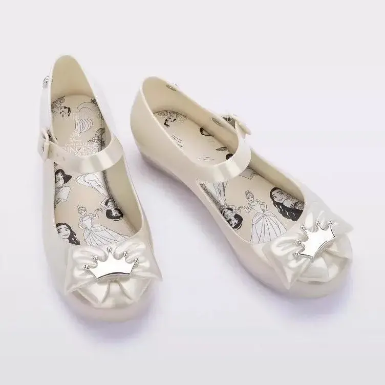 Autumn New Children's Trendy Packaged Head Round Head Bow Crown Princess Single Shoe PVC Sole Women's Children's Sandals