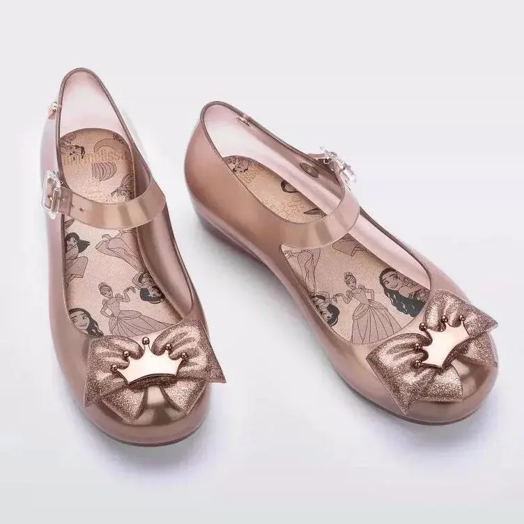 Autumn New Children's Trendy Packaged Head Round Head Bow Crown Princess Single Shoe PVC Sole Women's Children's Sandals