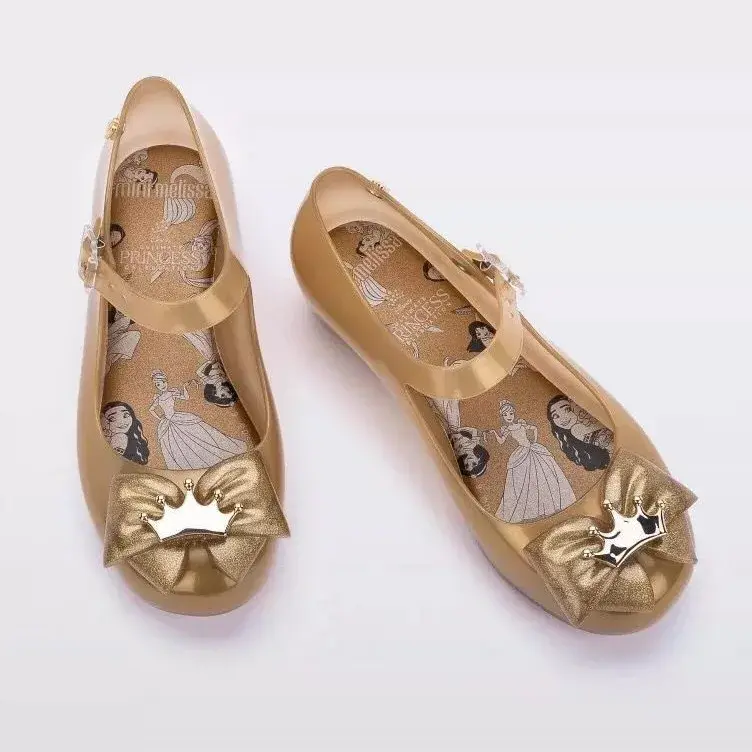 Autumn New Children's Trendy Packaged Head Round Head Bow Crown Princess Single Shoe PVC Sole Women's Children's Sandals