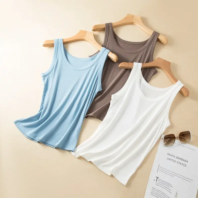 Anti-Exposure Slimming Short Sleeve Tank Top For Women With Wide Shoulder Strap Summer Spring Autumn Inner Base Layer