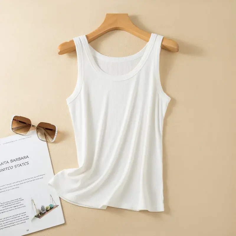 Anti-Exposure Slimming Short Sleeve Tank Top For Women With Wide Shoulder Strap Summer Spring Autumn Inner Base Layer